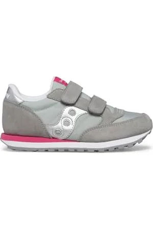 Saucony SA8O3 Jazz Double HL Sneaker, Grey/Silver/Pink, 43 EU