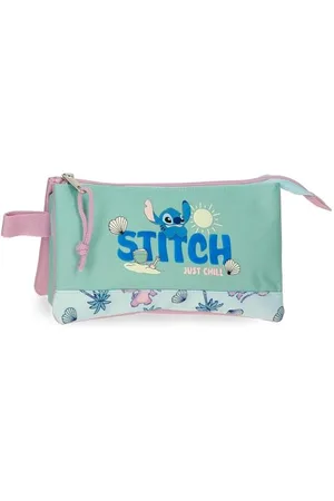 Disney Stitch Just Chill Dreifach-Federmäppchen, , 22 x 12 x 5 cm, Polyester, von Joumma Bags, , Talla única, Dreifachmäppchen
