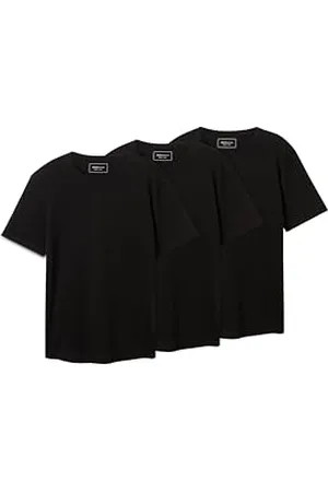 TOM TAILOR T-Shirts aus Baumwolle im 3er-Pack, Black, XL