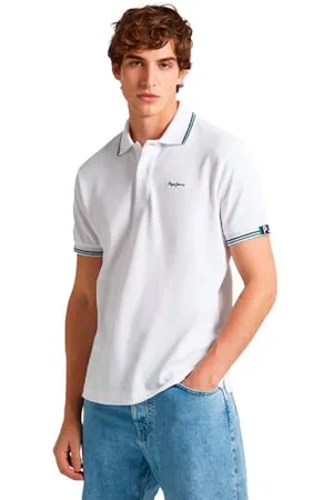 Pepe Jeans Herren Harley Polo, Weiß (Weiß), L
