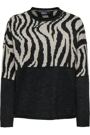 ONLY ONLJADE Zebra LS O-Neck CC KNT