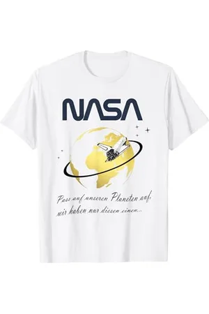 Nasa NASA Pass auf unseren Planeten auf Space Shuttle Worm Logo T-Shirt