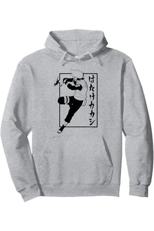 Naruto Shippuden Kakashi with Vertical Kanji Pullover Hoodie