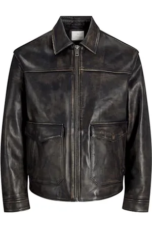 JACK & JONES JACK&JONES Herren Jprccwallace Leather JKT Lederjacke, , L