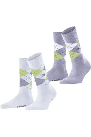 Burlington Damen Socken Everyday Argyle W So Baumwolle gemustert 2 Paar, , 36-41