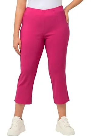 Ulla Popken Damen große Größen Übergrößen Plus Size Bengalinhose, wadenlang, Elastikbund, Stretch