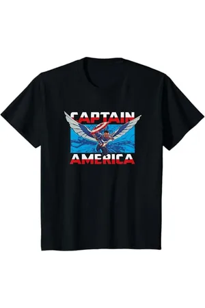 Marvel Kinder Captain America Flying T-Shirt