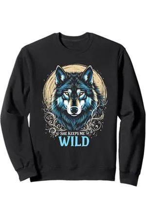 Wolf SHE KEEPS ME WILD Wolf Sweatshirt