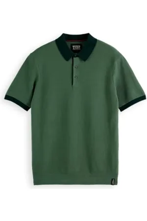 Scotch&Soda Herren Polo Shirt Structured Knitted Solid Polo, ,XL