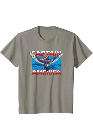 Marvel Kinder Captain America Flying T-Shirt