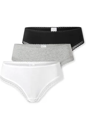 Schiesser Damen 3 Pack Tanga String mit Spitze-Modern Multipacks Tangahöschen, , 38 (3er Pack)