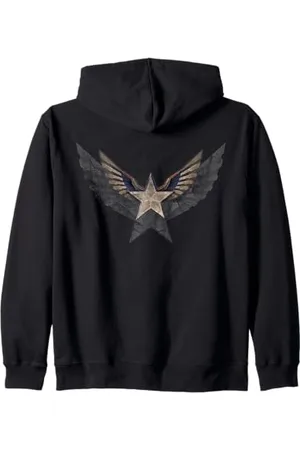 Marvel Captain America Wings Star Brave New World Kapuzenjacke