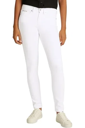 Calvin Klein Damen Jeans Hose Mid Rise Skinny Fit, Blau (Denim Light), 30W/34L