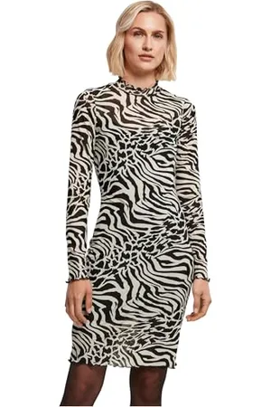 Urban classics Damen TB4517-Ladies AOP Double Layer Dress Kleid, , XS