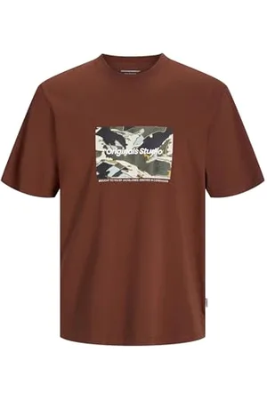 JACK & JONES Male T-Shirt Gedruckt Rundhalsausschnitt T-Shirt