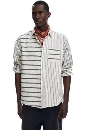 Desigual Herren Cam_Jack T-Shirt, Weiß/Schwarz, M