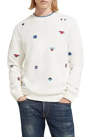 Scotch&Soda Regular - fit AOP Embroidery Sweatshirt
