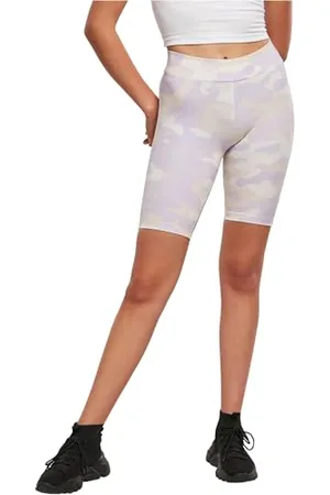 Urban classics Damen TB3423-Ladies High Waist Camo Tech Cycle Yoga-Shorts, , 4XL