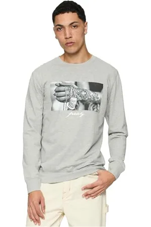 Mister Tee Herren Pray 2.0 Crewneck M Grey