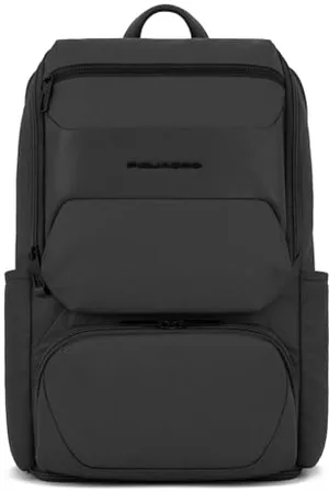 Piquadro Gio Rucksack aus Leder und Stoff für PC 15,60 Zoll, , Taglia unica, Business