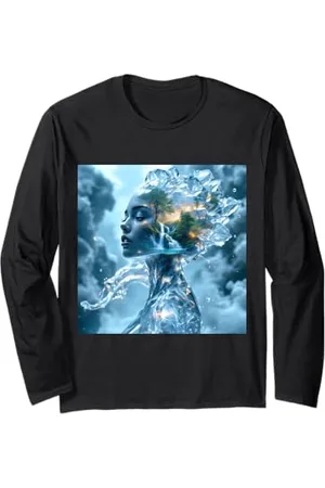 Steampunk Cool Vintage Creations Fantasy Ice Girl Forest Langarmshirt