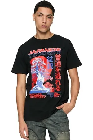 Mister Tee Herren T-Shirt Japanese Tradition Tee, Print T-Shirt für Männer, Graphic T-Shirt, Streetwear