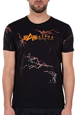 Alpha Industries Herren Lightning AOP T-Shirt, , M