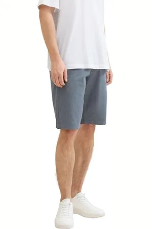 TOM TAILOR Herren Regular Fit Chino Bermuda Shorts, blue navy dobby, S