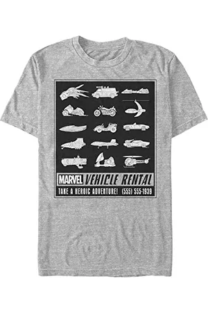 Marvel Unisex Avengers Classic Vechicle Rental Organic Short Sleeve T-shirt, , L