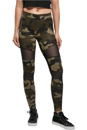 Urban classics Damen Ladies Camo Tech Mesh Leggings, , S