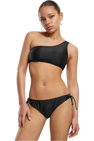 Urban classics Damen TB6886-Ladies Asymmetric Bikini, Black, XS