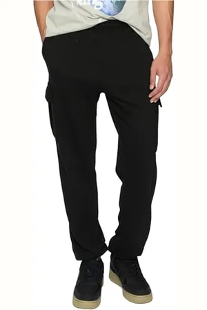 Urban classics Herren TB6671-Light Terry Wide Cargo Sweatpants Hose, Black, XL