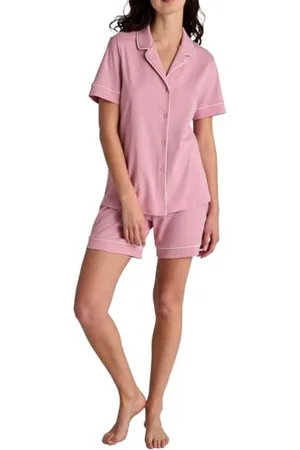 Calida Moonlight Dreams Kurz-Pyjama, durchgeknöpft mit Seide Damen, weiche, luxuriöse Tencel, Modal und Seide Qualität, atmungsaktiv, feuchtigkeitsregulierend