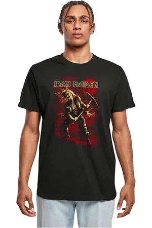 Merchcode Herren T-Shirt Iron Maiden - Breeg T-Shirt Round Neck, Regular Fit, 100% Cotton