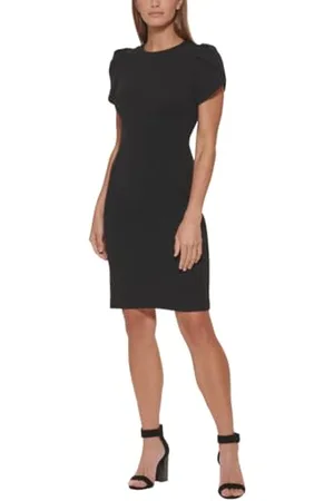Calvin Klein Damen Essential Sleeveless Sheath Kleid, , 42