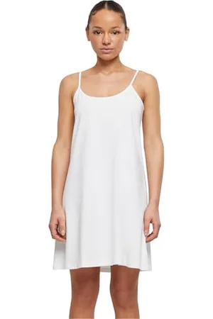 Urban classics Damen TB6877-Ladies Stretch Jersey Hanger Dress Kleid, White, 3XL