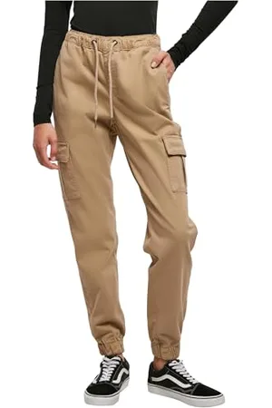 Urban classics Damen Ladies High Waist Cargo Comfort Jogging Pants Hose, , XS