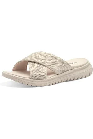 QS by s.Oliver Damen Pantoletten mit Chunky-Sohle Leicht, Gold , 38 EU