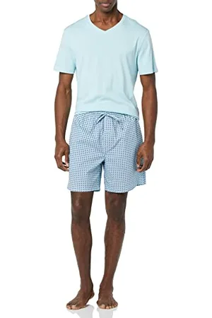 Amazon Herren Schlafanzug-Shorts Aus Baumwollpopeline Mit Baumwoll-T-Shirt, , XL