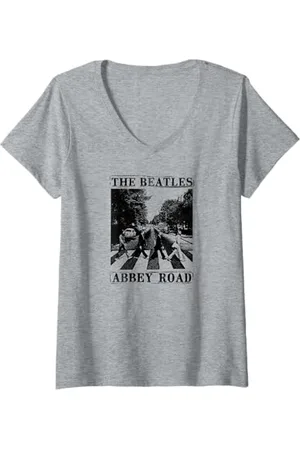 The Beatles Damen Die Beatles - Abbey Road T-Shirt mit V-Ausschnitt