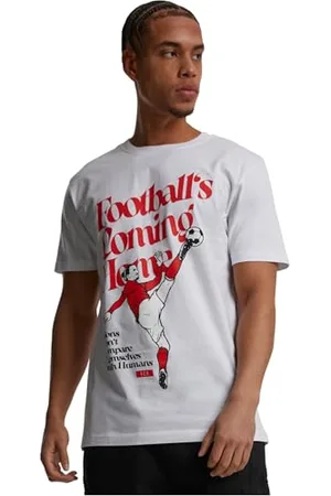 Merchcode Herren Mc877-footballs Coming Home Lions Tee T-Shirt, , XXL EU