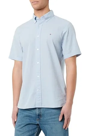 Tommy Hilfiger Herren MW0MW38064 Seersucker Solid RF Shirt S/S, , L