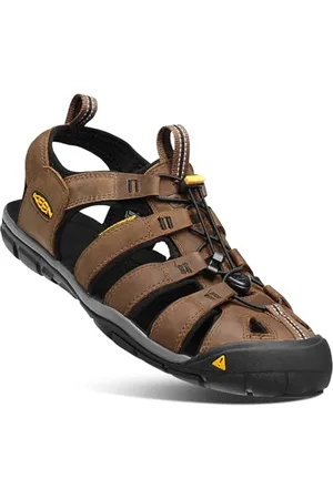 Keen Herren Clearwater Cnx Leather Sandalen,Braun (Dark Earth/Black 0), 42.5 EU