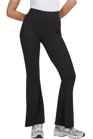 Urban classics Damen Ladies High Waist Rib Flared Leggings Yoga Pants, , XXL EU