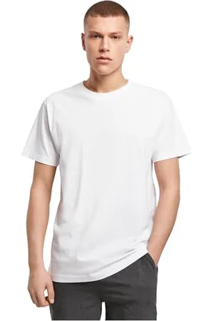 Build Your Brand Mens BY136-Organic Round Neck T-Shirt, White, M