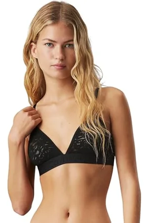 Calvin Klein Damen BH Bralette Unlined Triangle Stretch, , XL