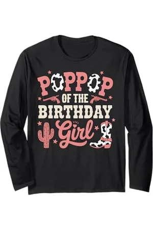 Family 365 Geburtstag Mädchen Cowgirl Western Country Rodeo Geburtstagsfeier Langarmshirt