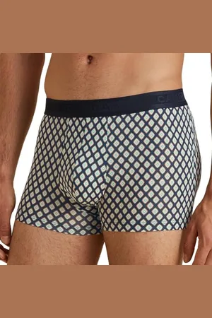 Calida Grafic Cotton Boxershorts Herren, aus 100% Supima-Baumwolle, mit Elastikbund