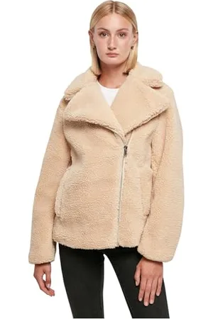 Urban classics Damen TB5433-Ladies Sherpa Biker Jacket Jacke, , XL