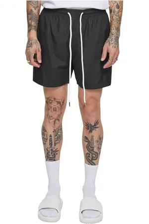 Urban classics Herren Shorts Basic Running Shorts, kurze Jogginghose für Männer, Loose Fit Sporthose, black, XL